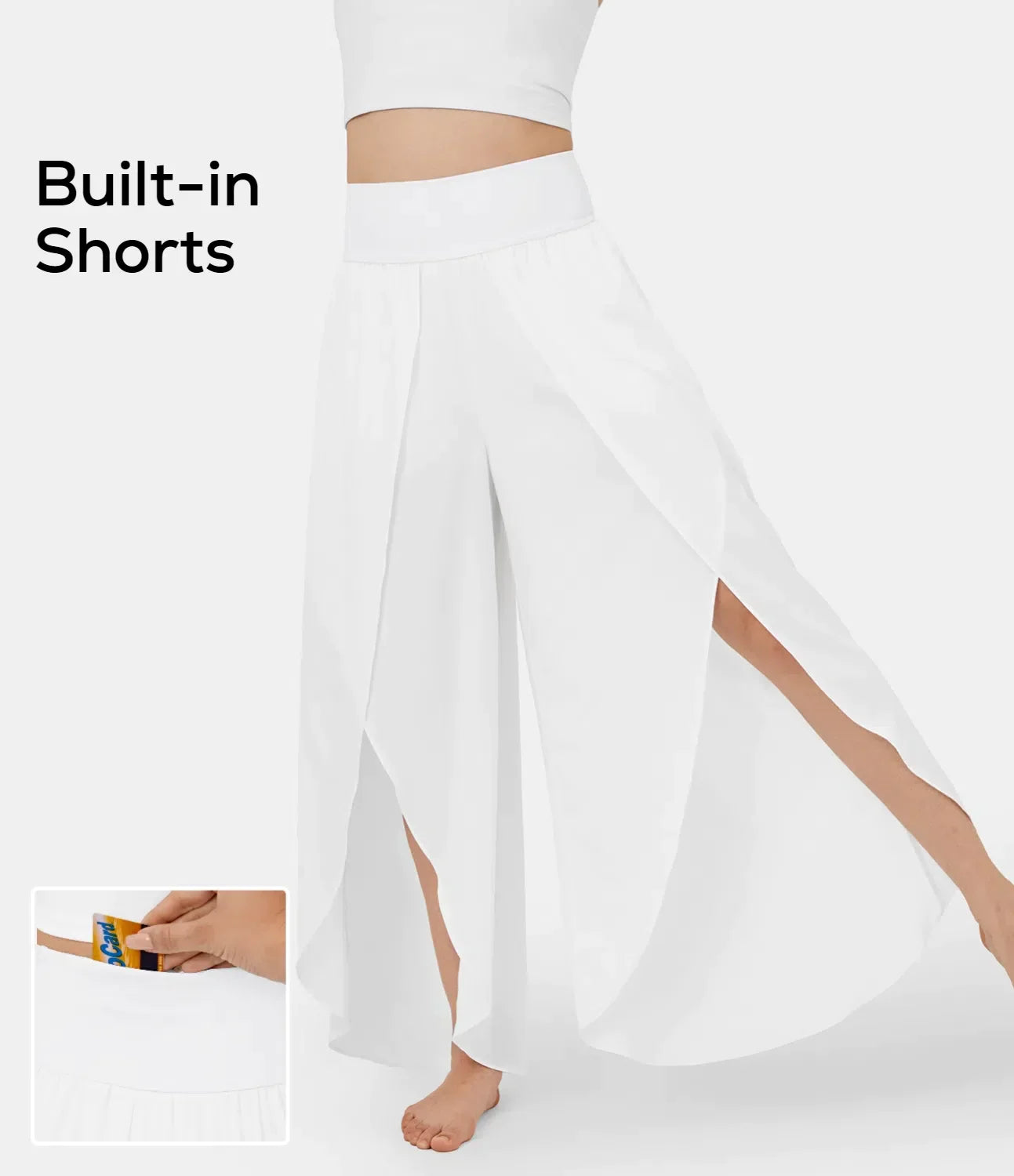 Boho Wide-Leg Slit Pants