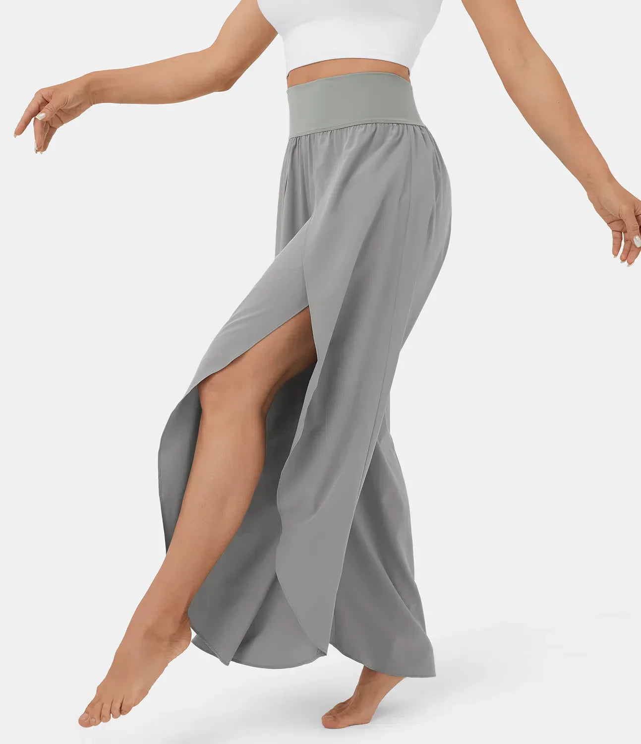 Boho Wide-Leg Slit Pants