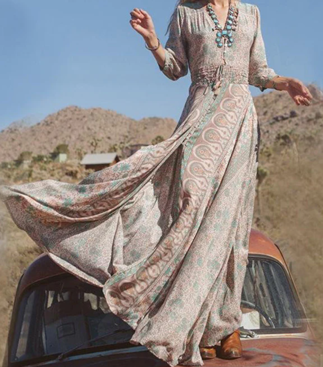 Boho Chic Paisley Maxi Dress
