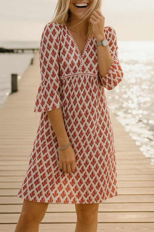 Breezy Boho-Inspired Mini Dress – Light & Playful
