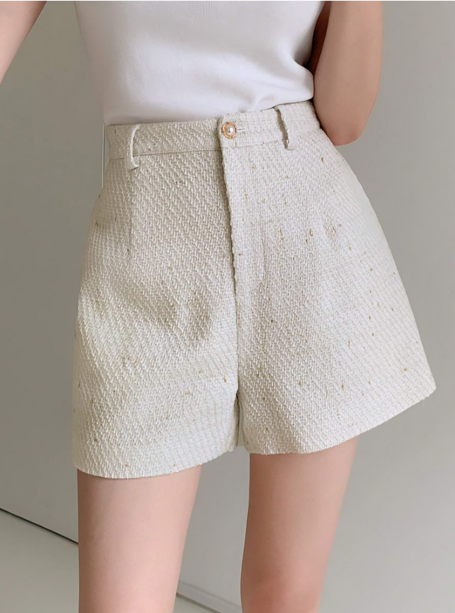 Beige High Waist Wide Leg Shorts – Chic & Timeless